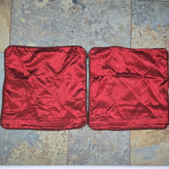 Homecenter Red Square Throw Pillow Covers Metal Embellishments NO PILLOWS - Picture 2 of 7